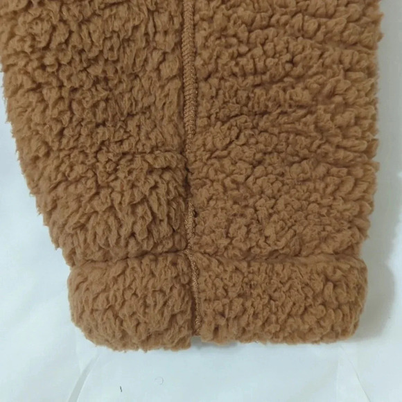 Wild Fable Faux Shearling Full Zip-Up Sweatshirt, Color Light Brown Size M/L - Picture 8 of 14